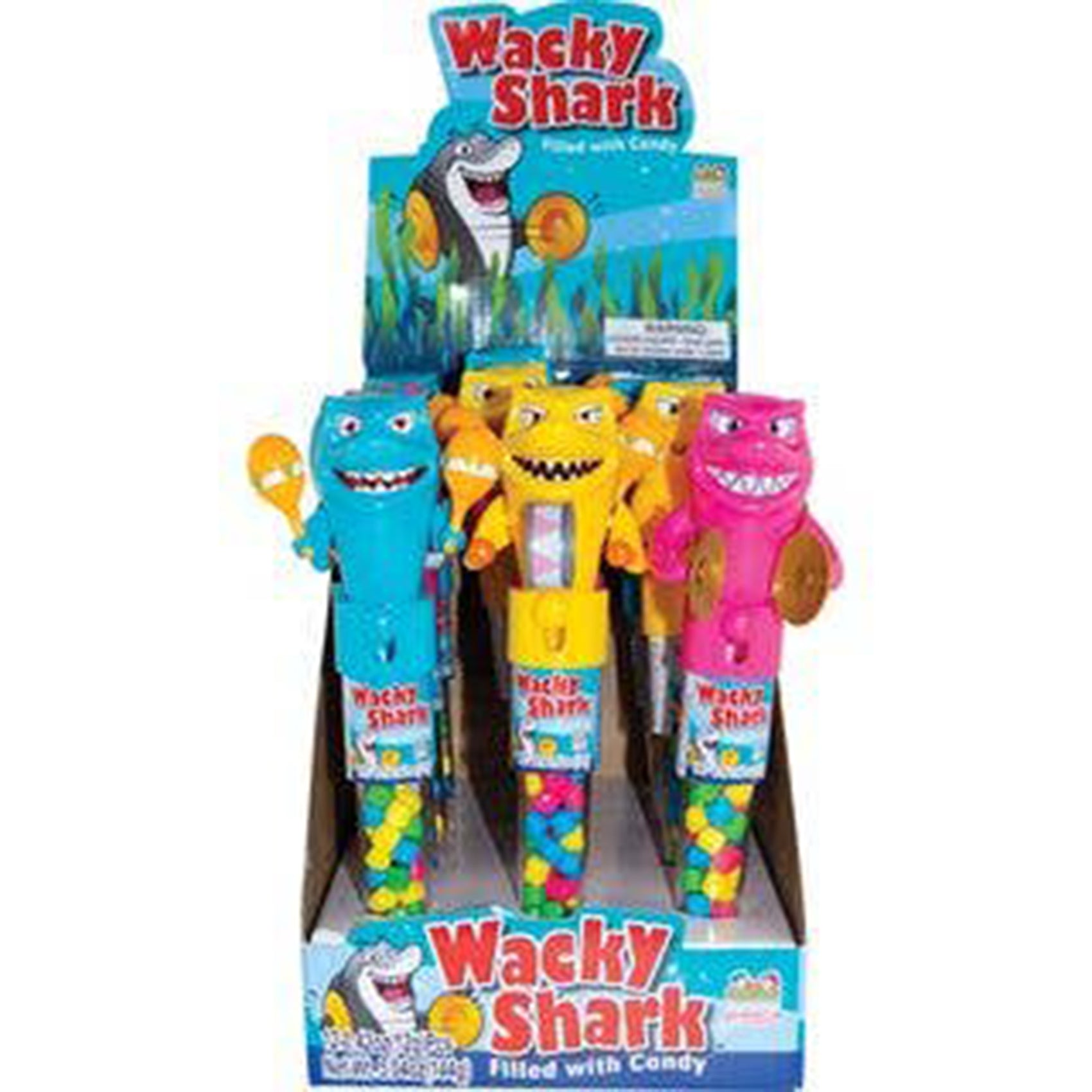 Kidsmania Wacky Shark Candy dispenser, 12ct