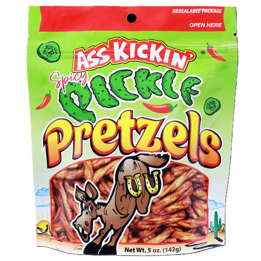 Ass Kickin' Pretzels Jalapeno Cheddar 5oz 12ct