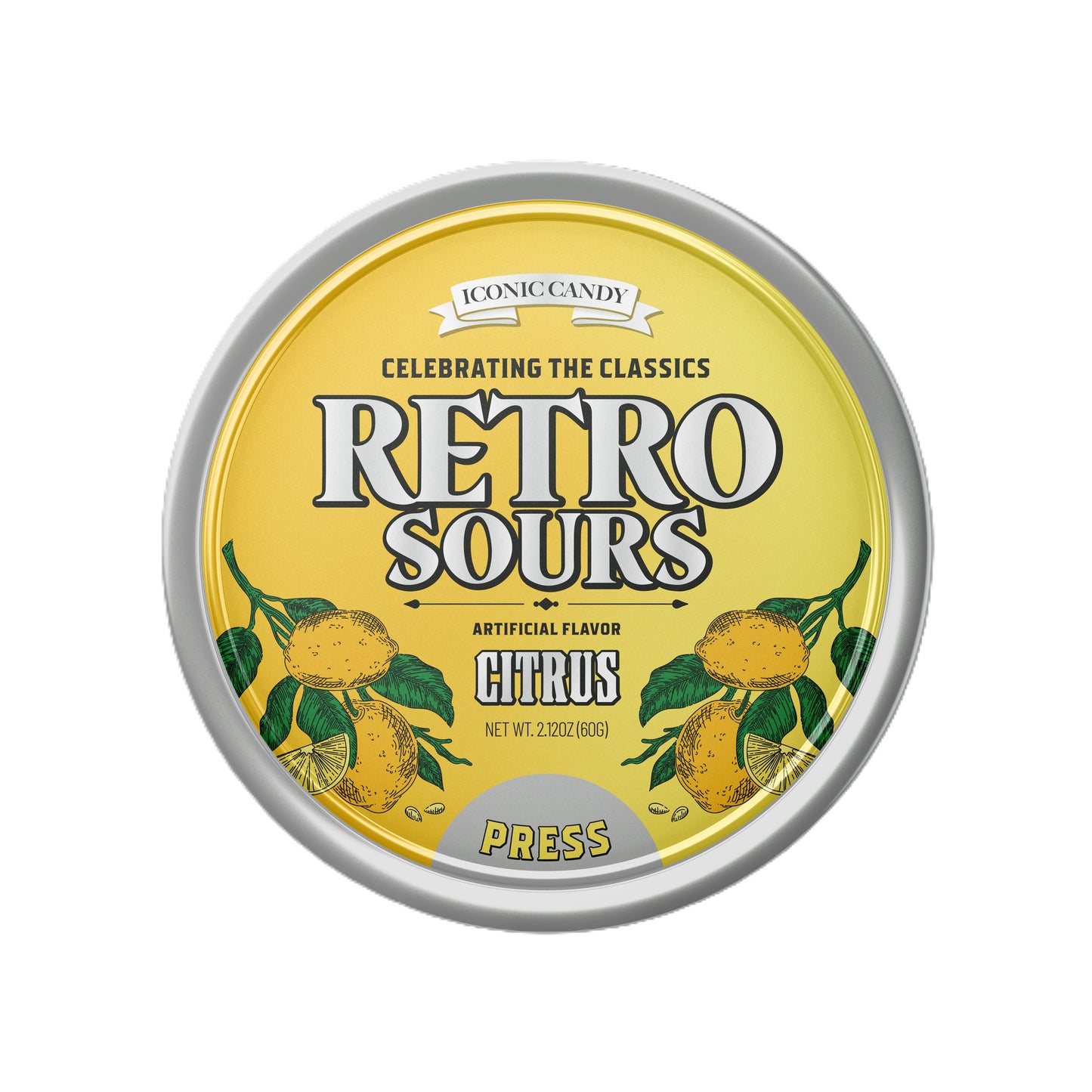 Retro Sours Citrus, 16.9oz Tin, 8ct