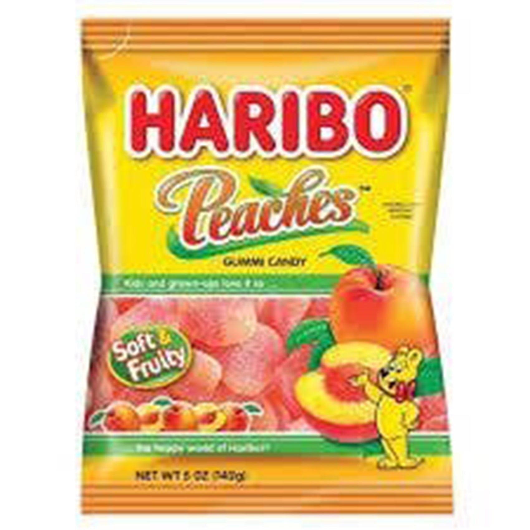 Haribo Peaches, 5oz, 12ct Case