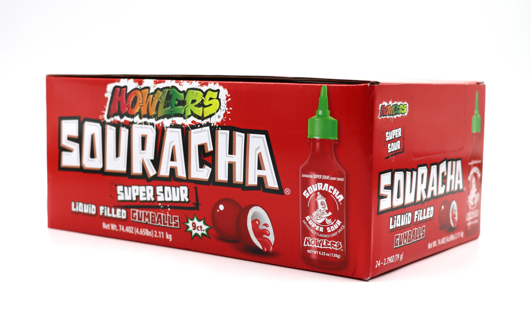 Howler's Souracha Liquid Filled Gumballs 9pc Tube, 24ct