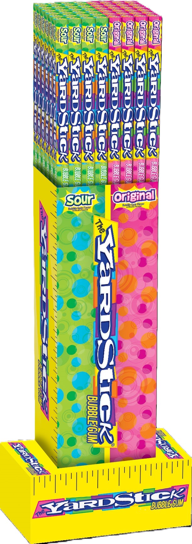 Yardstick Bubble Gum Original/Sour 3oz 48ct