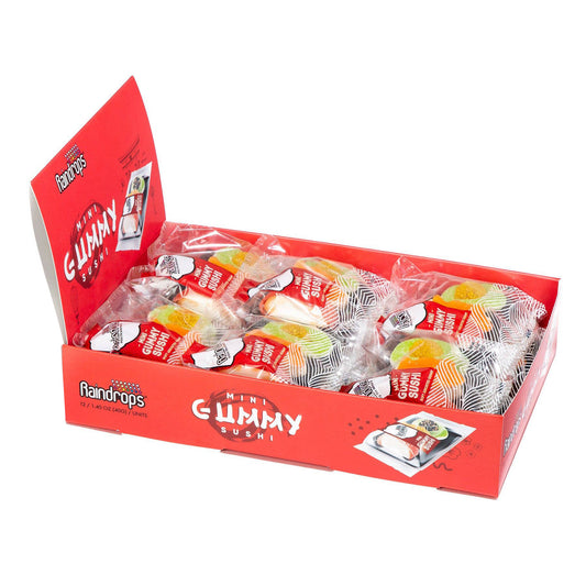 Raindrops Mini Gummi Sushi, 1.40oz, 12ct Case