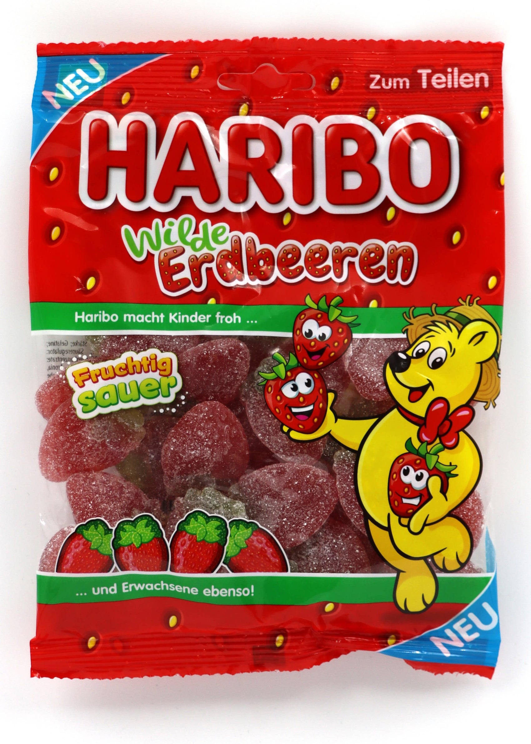 Limited Import - Haribo Wilde Erdbeeren Sauer, 175g, 6ct