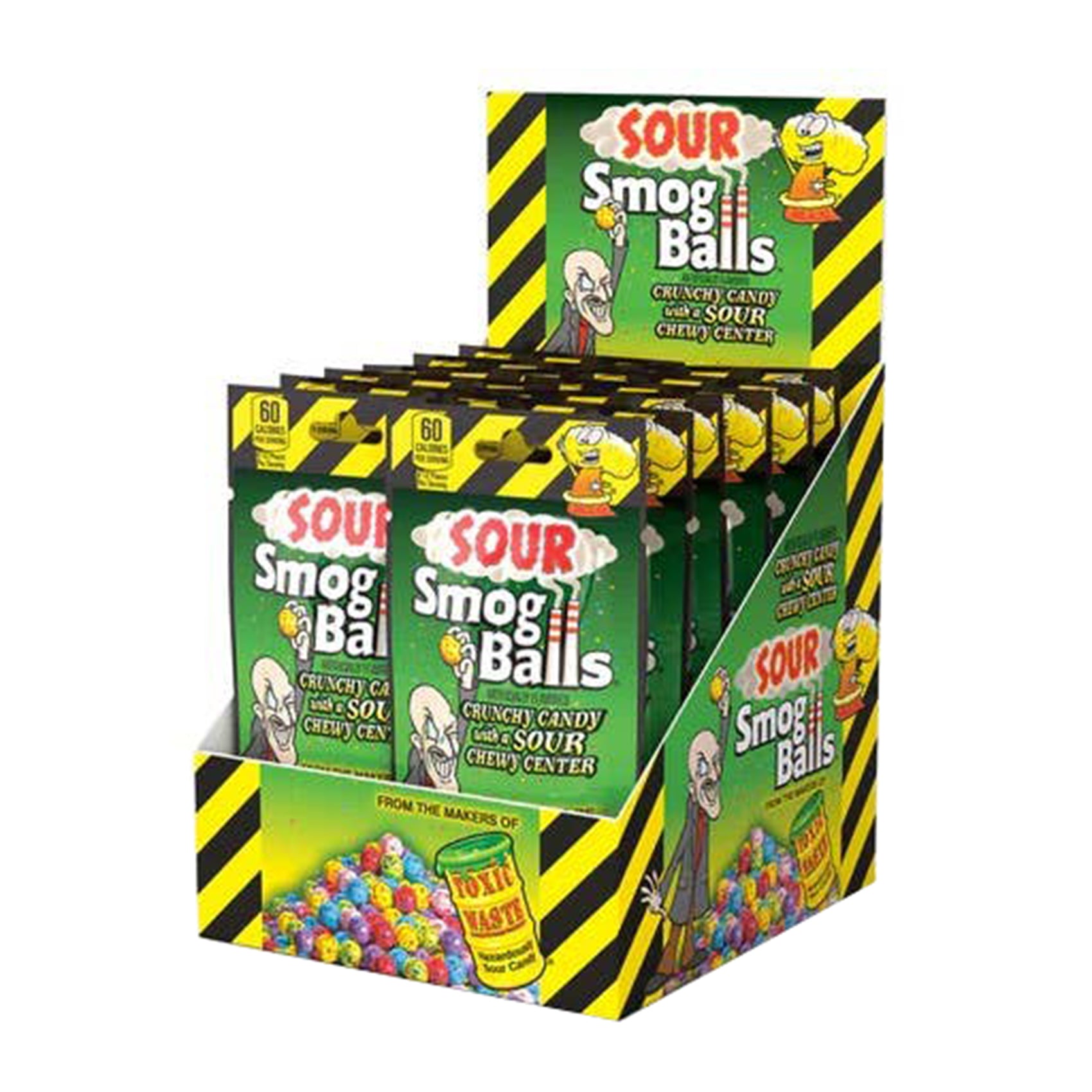 Toxic Waste Sour Smog Balls, 3oz, 12ct Case