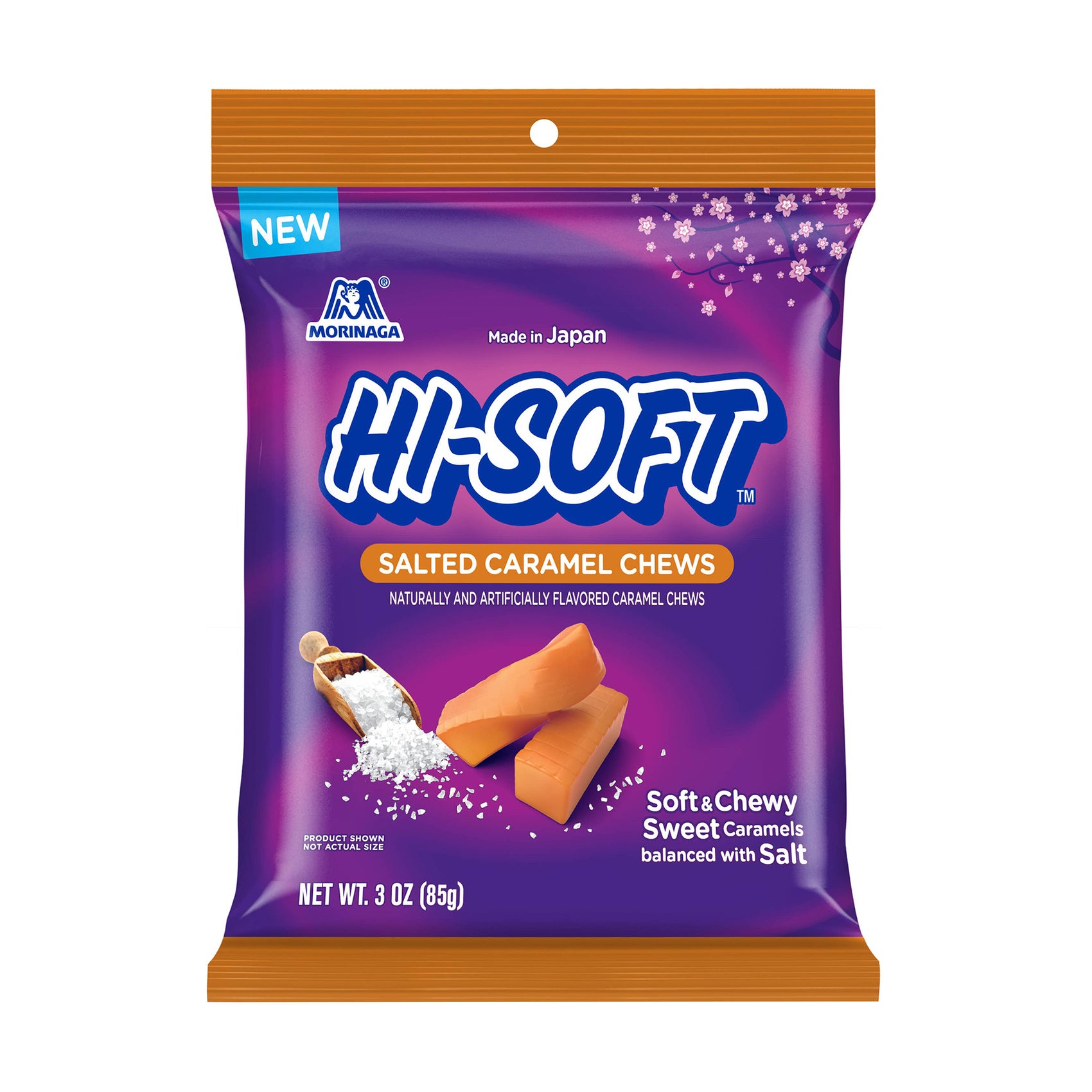 Hi-Chew Soft Salted Caramel Chews, 3oz Bag, 6ct