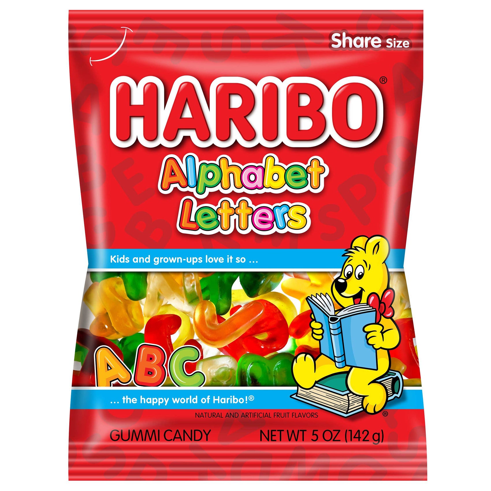 Haribo Alphabet Letters, 5oz, 12ct Case