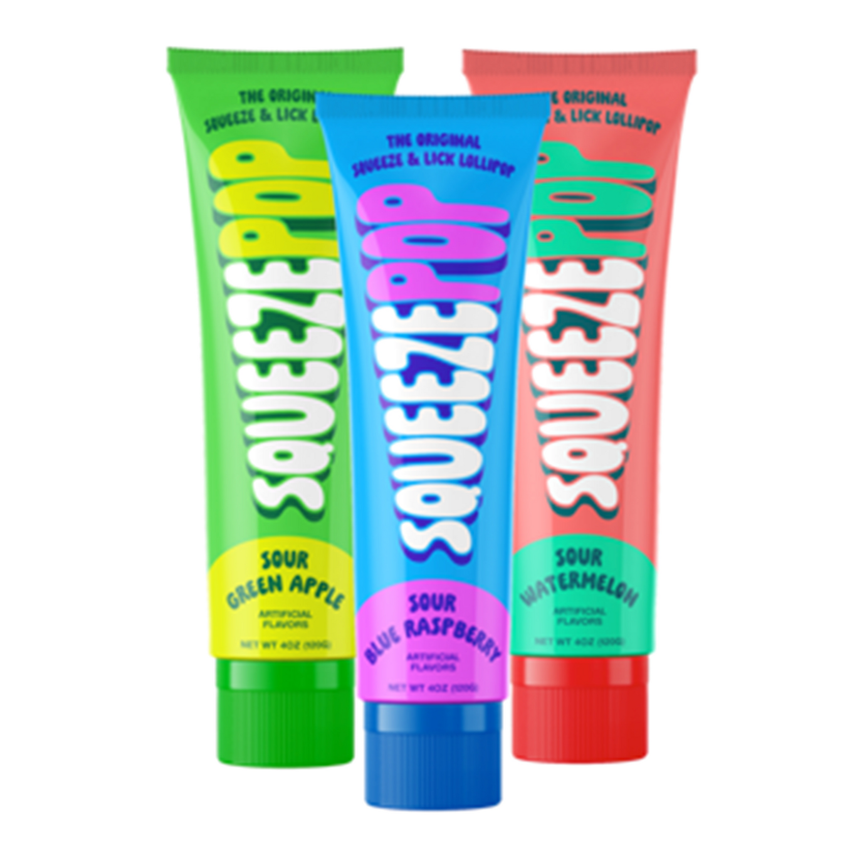 Squeeze Pop Assorted Flavors, 4oz Tube, 12ct