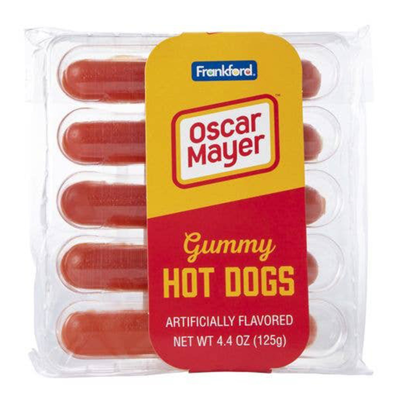 Oscar Mayer Gummy Hot Dog, Gummy Candy, 4.4oz, 8Ct Case