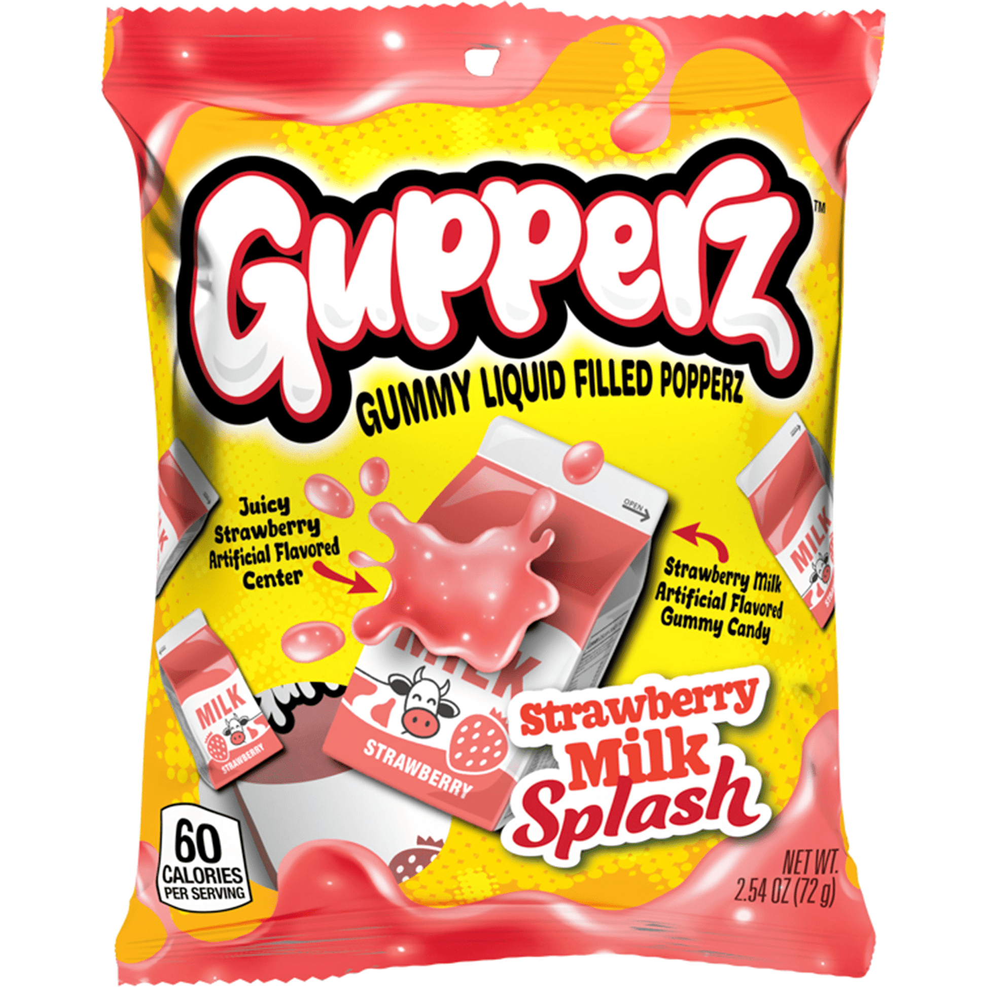 Gupperz Strawberry Milk Splash 2.54oz, 12ct