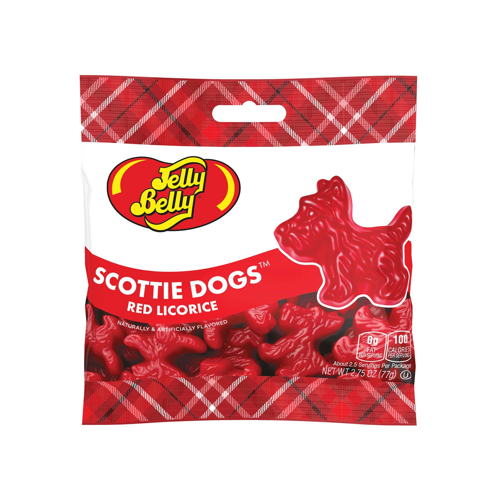 Jelly Belly Scottie Dogs, Red Licorice, 2.75oz, 12ct