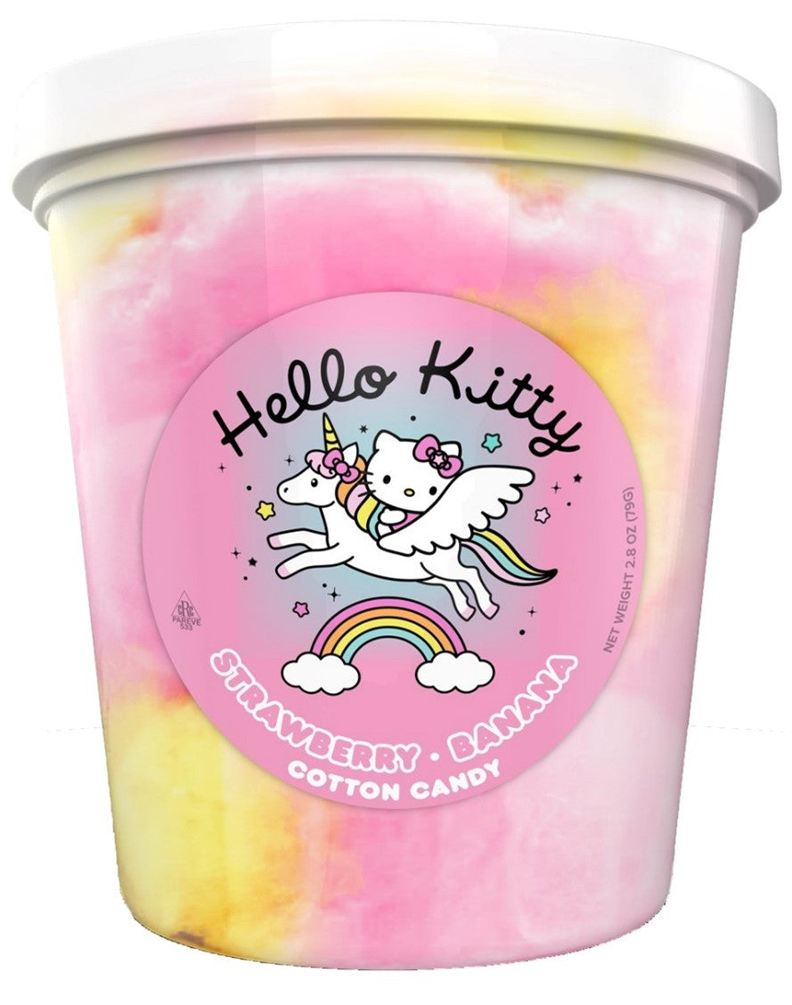 Hello Kitty Strwbry Banana Cotton Candy Tub 12ct