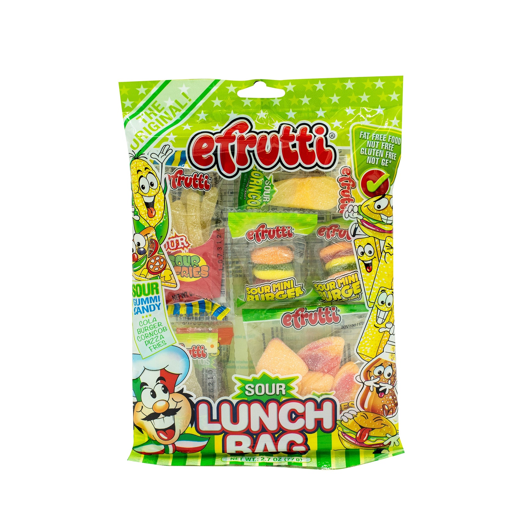 efrutti Gummi Sour Lunch Bag/Tray, 2.7oz 12ct