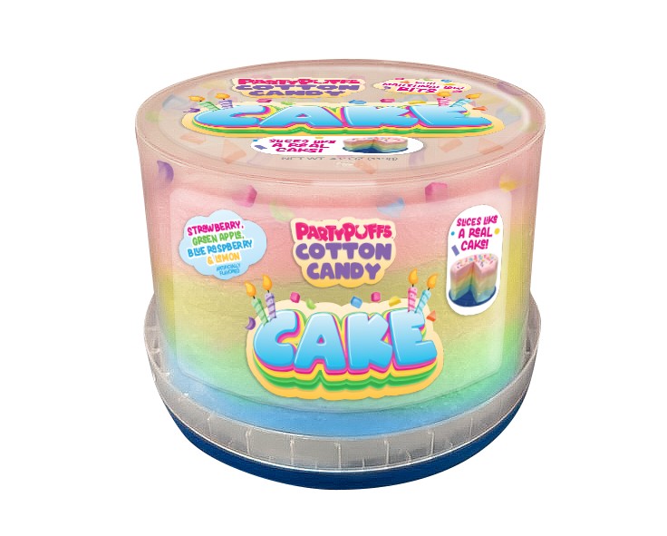 Party Puffs Cotton Candy Cake 4.2oz, 6ct