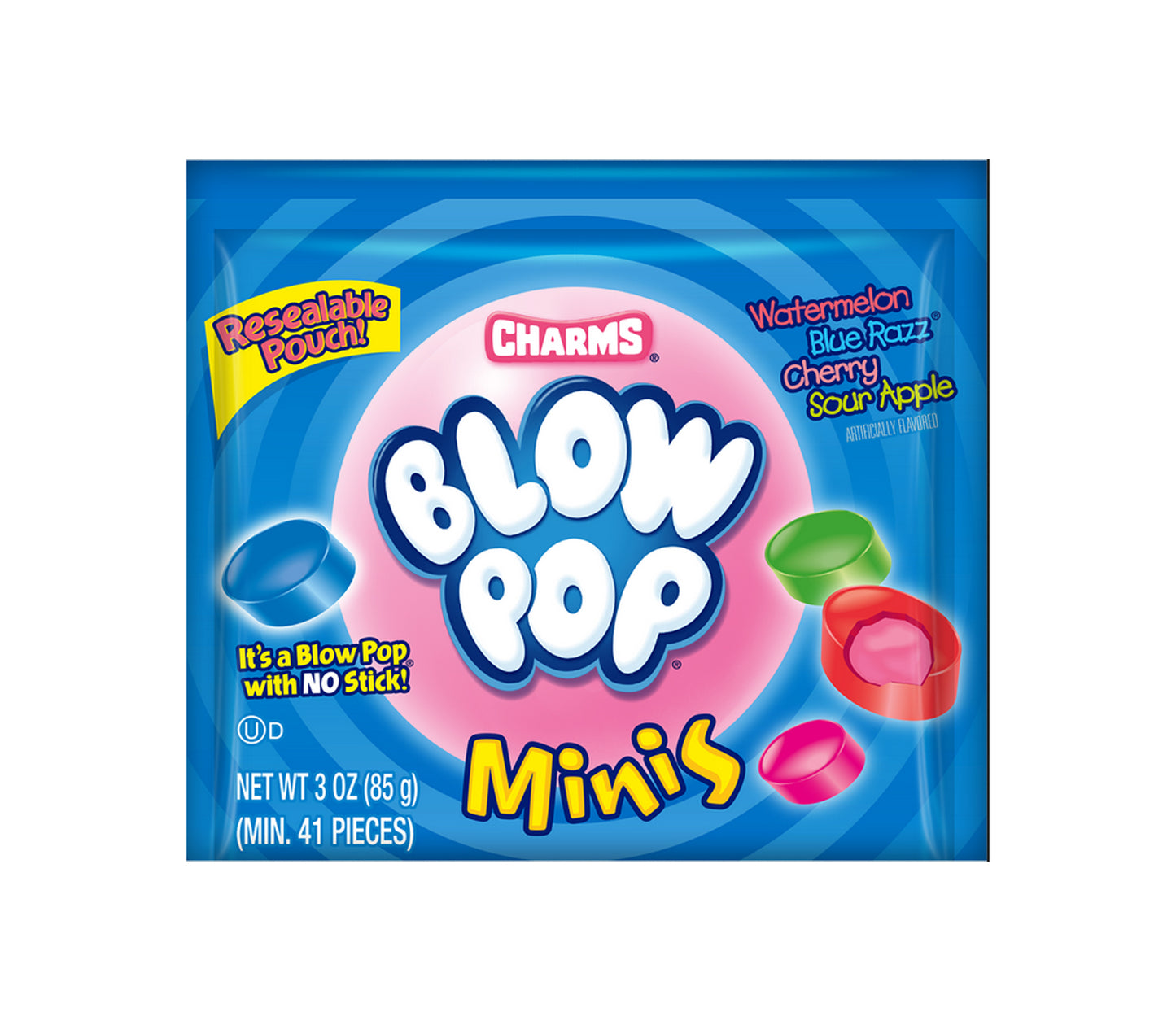 Charms Blow Pop Minis, Summer Flavors 3oz Bag 12ct