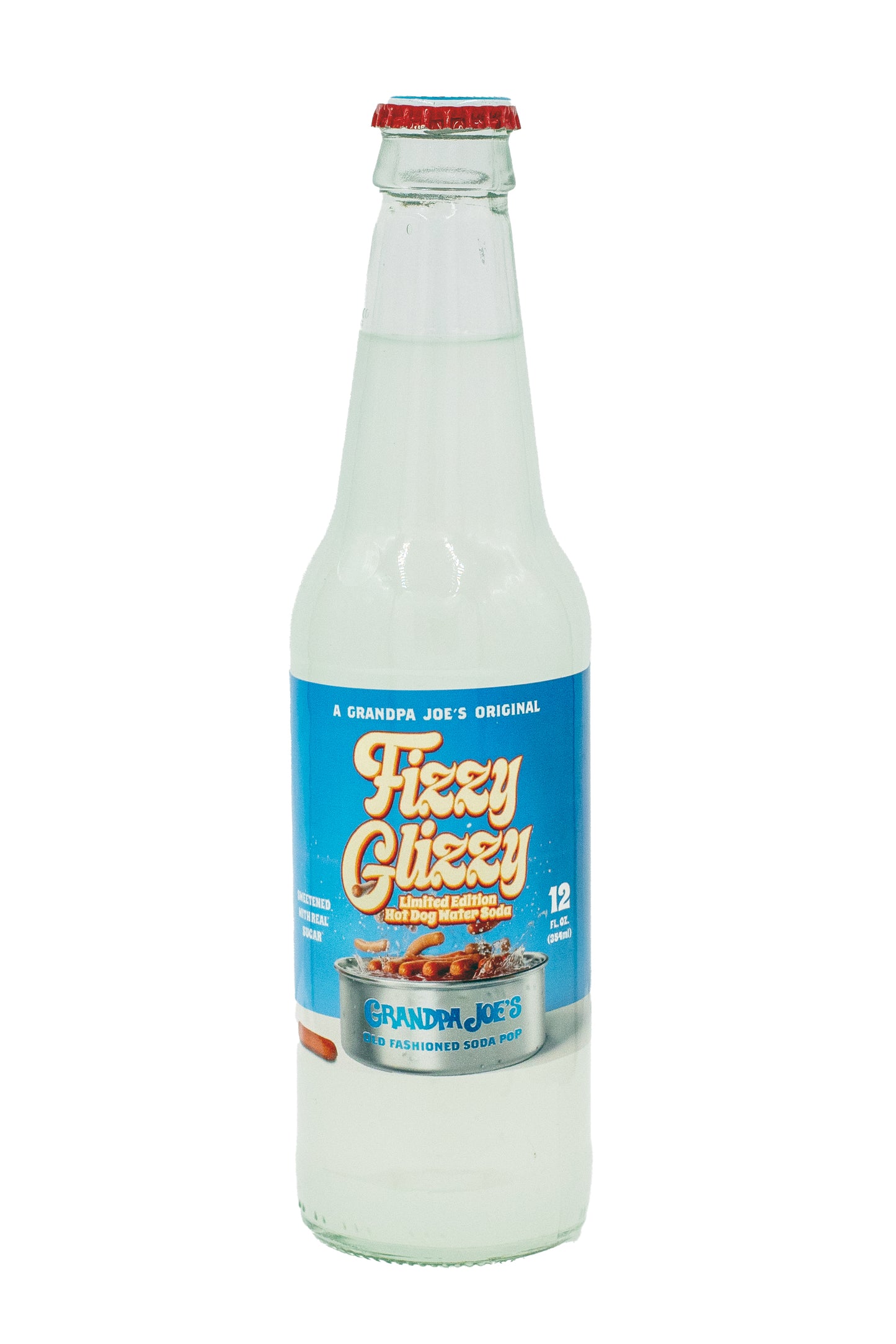Grandpa Joe's Fizzy Glizzy Soda, 24ct Glass Bottle