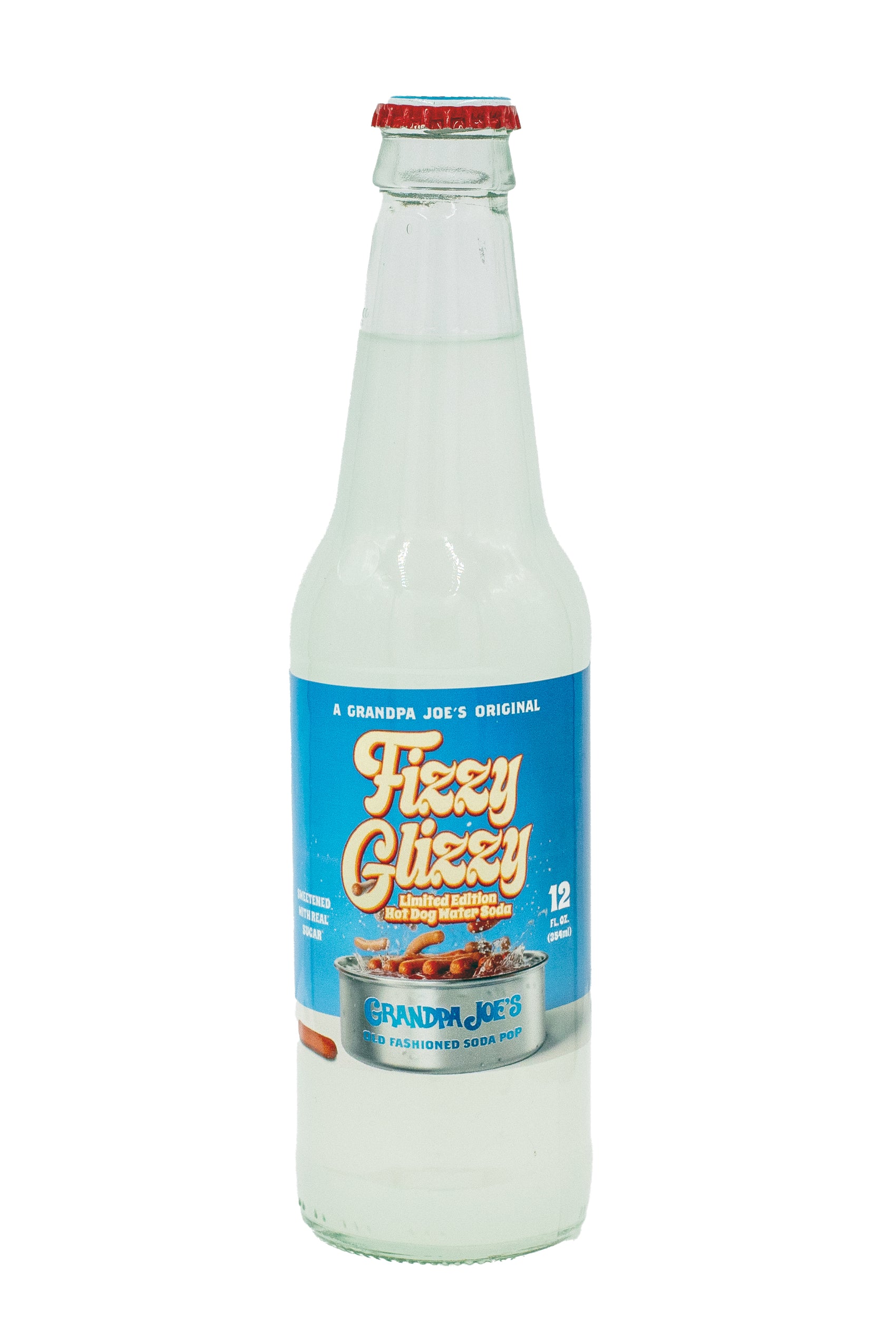 Grandpa Joe's Fizzy Glizzy Soda, 24ct Glass Bottle