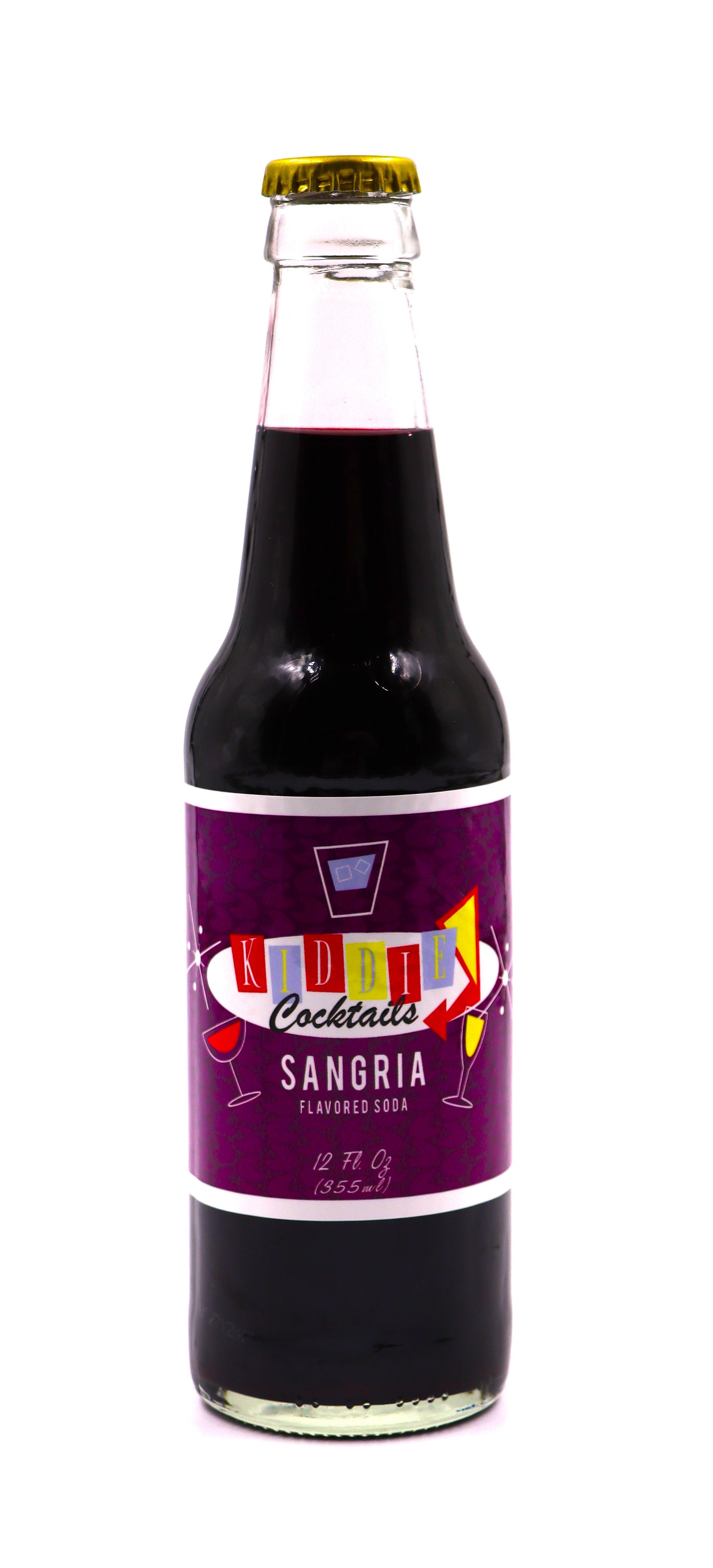 Kiddie Cocktails Sangria Flavored Soda 24ct Glass