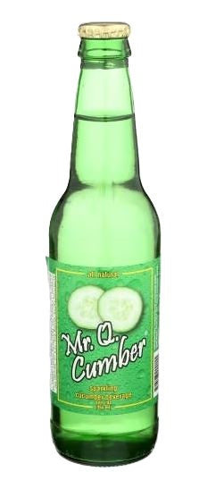 Mr. Q. Cumber Cucumber Soda 24ct Glass Bottle
