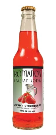 Romano's Italian Soda, Creamy Strawberry 24ct