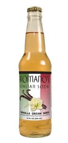Romano's Italian Soda Vanilla Cream 24ct Glass