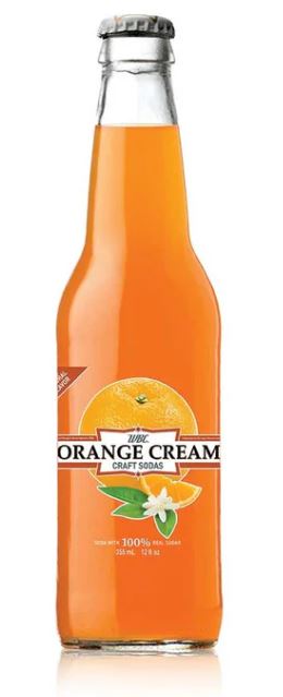 WBC Orange Cream Craft Soda, 24ct Glass Bottles