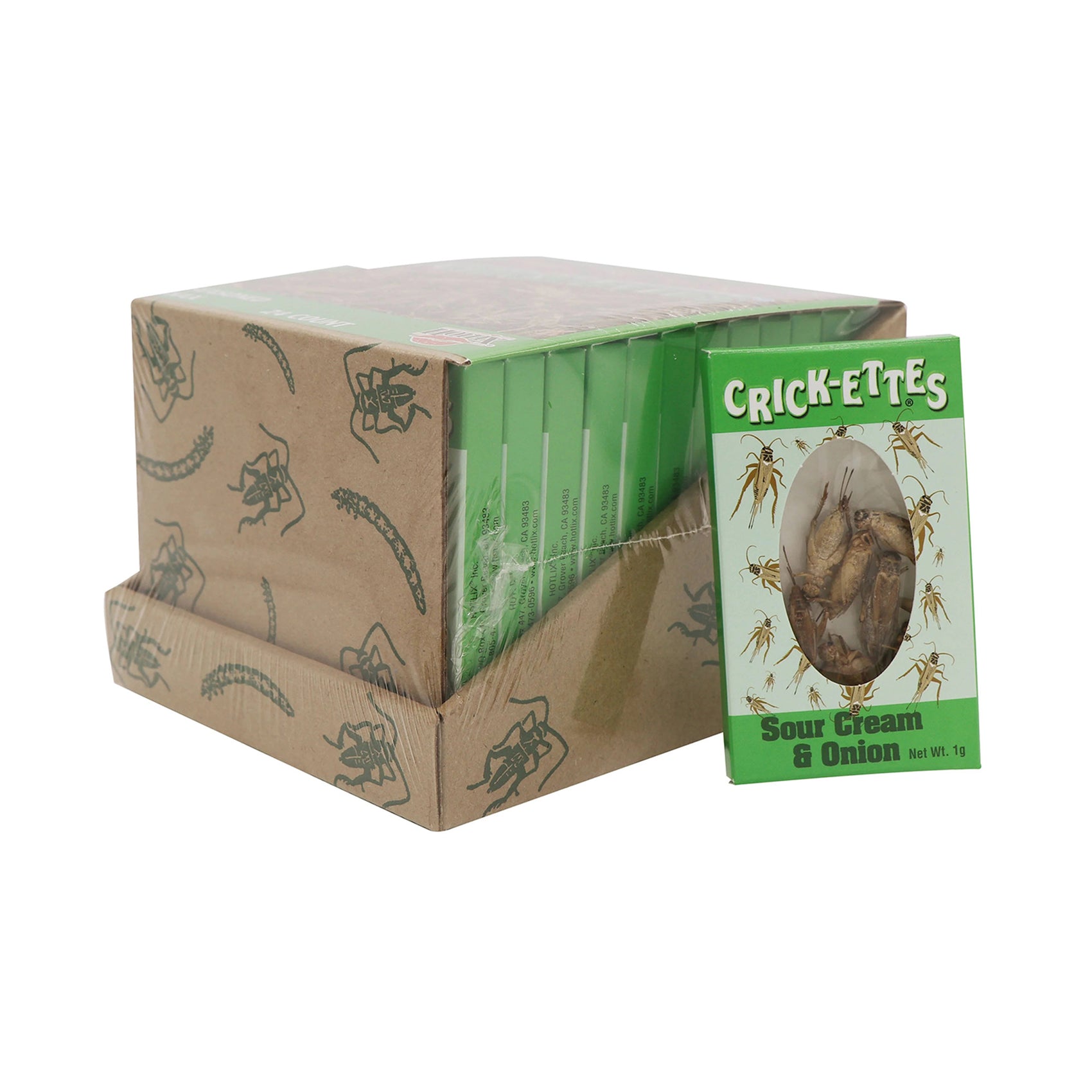 Crick-ettes, Real Cricket Snack, Sour Cream & Onion 24ct Box