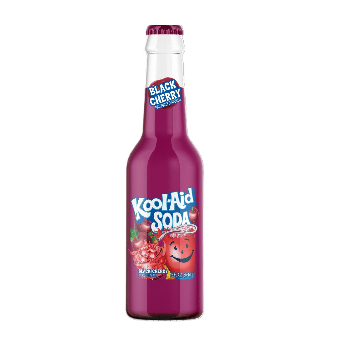 Kool-Aid Soda Black Cherry 12ct Glass Bottle