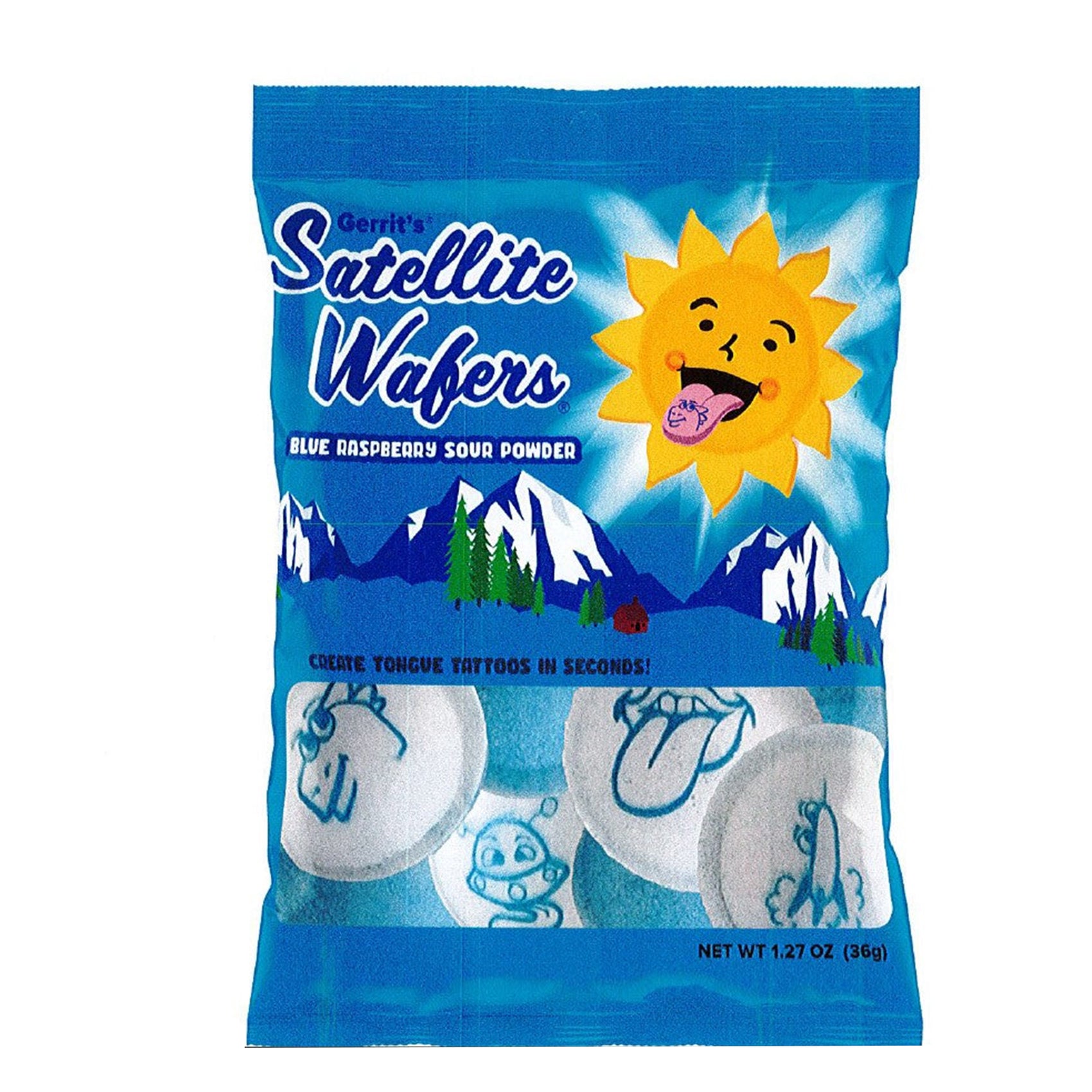 Blue Raspberry Sour Satellite Wafers 1.27oz, 12ct