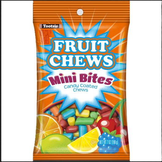 Tootsie Fruit Chews Mini Bites 7oz Bag, 8ct