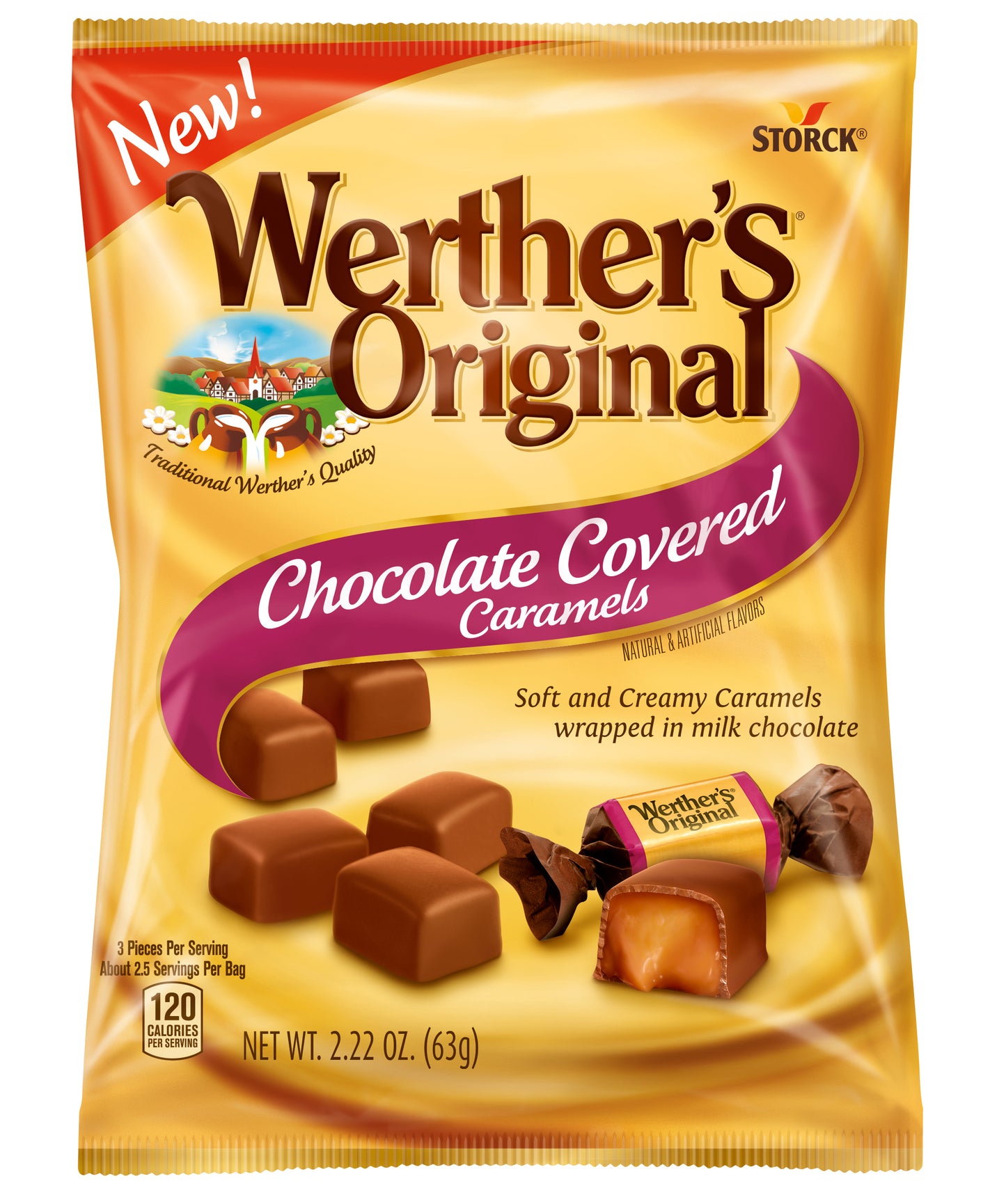 Werther's Chocolate Covered Caramels 2.22oz, 12ct