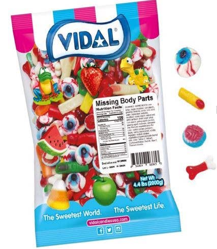 Vidal Gummi Hairy Spiders 10oz Bulk Tub