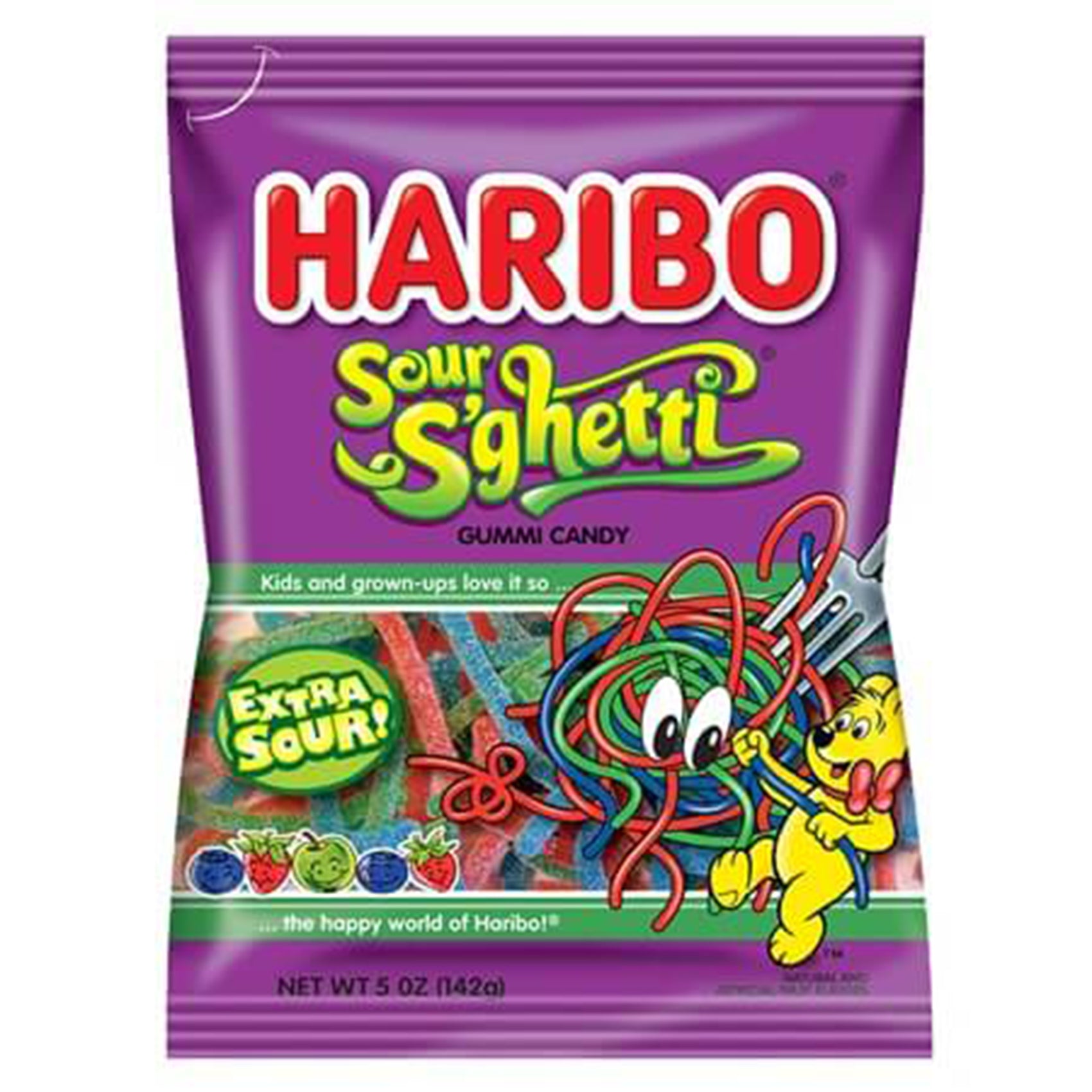 Haribo Sour S'ghetti, 5oz, 12ct Case