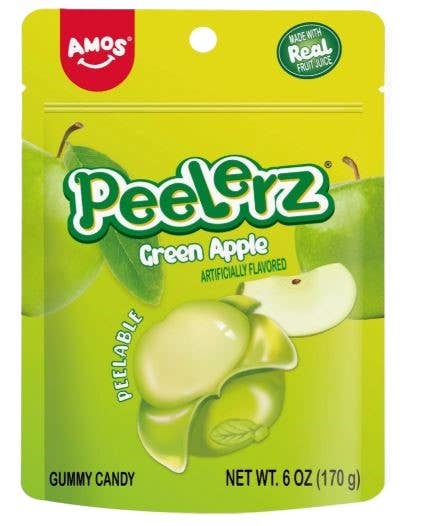 Amos Gummy Peelerz Lemon 6oz, 12ct