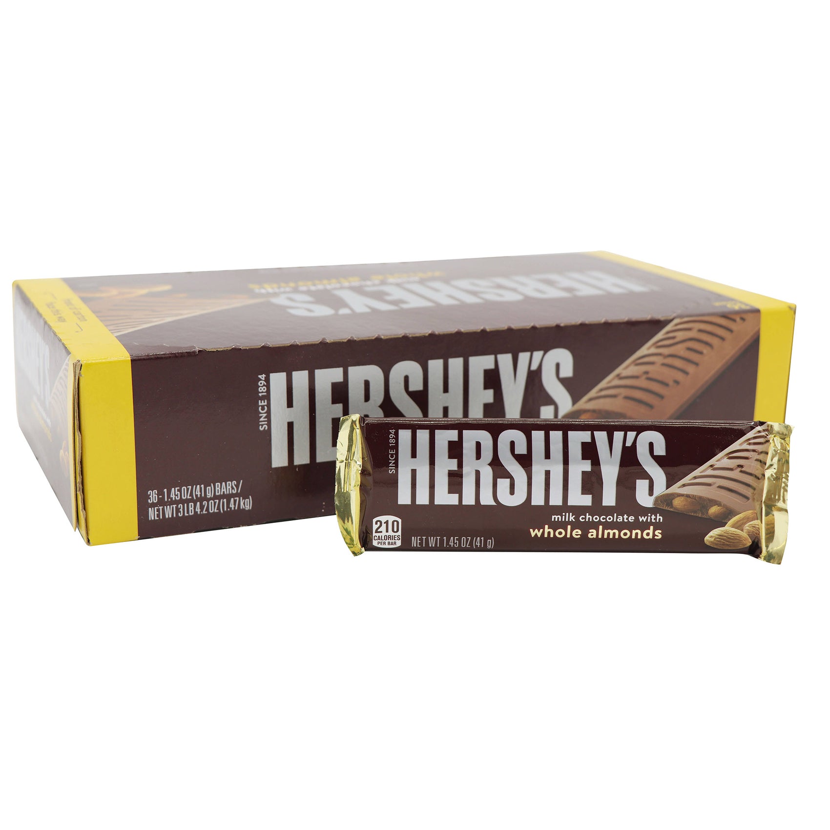 Hershey's Almond Bar, 1.45oz, 36ct Case