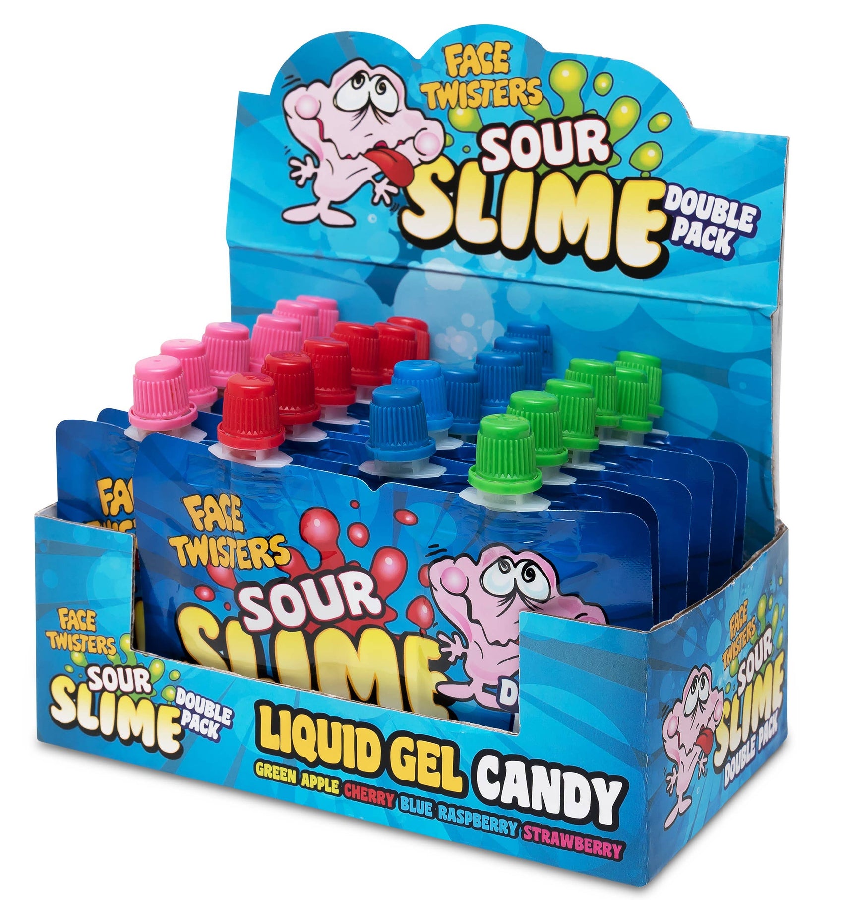 Face Twisters Sour Slime Double Pack Liquid Gel, 18ct