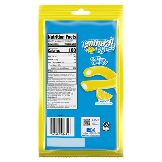 Lemonhead Ropes 5oz, 12ct