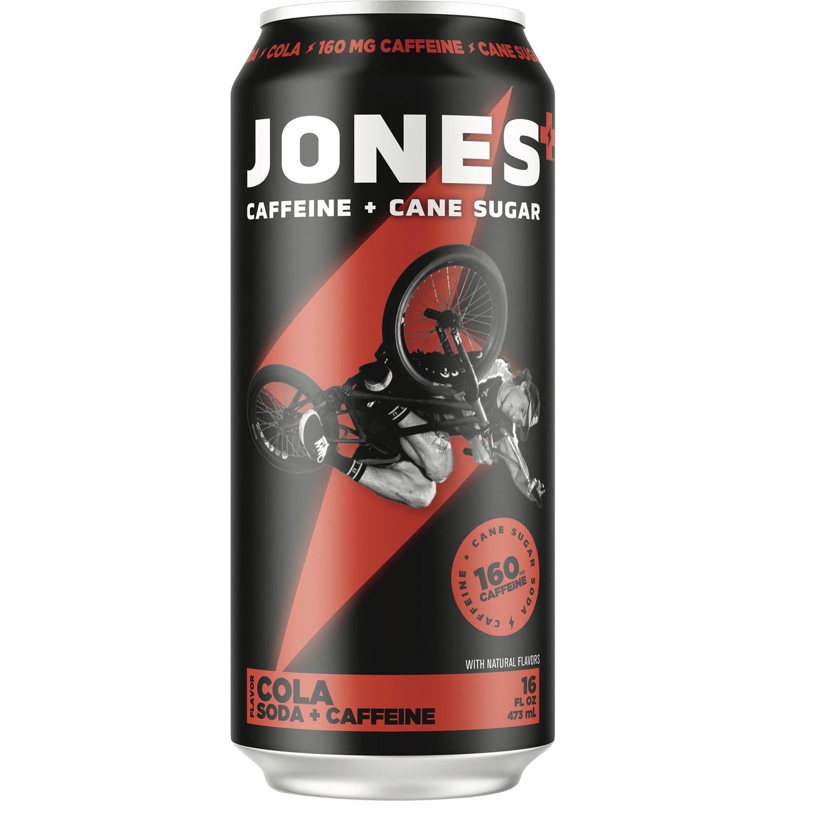 Jones Energy Soda, Cola, 16oz Cans, 12ct