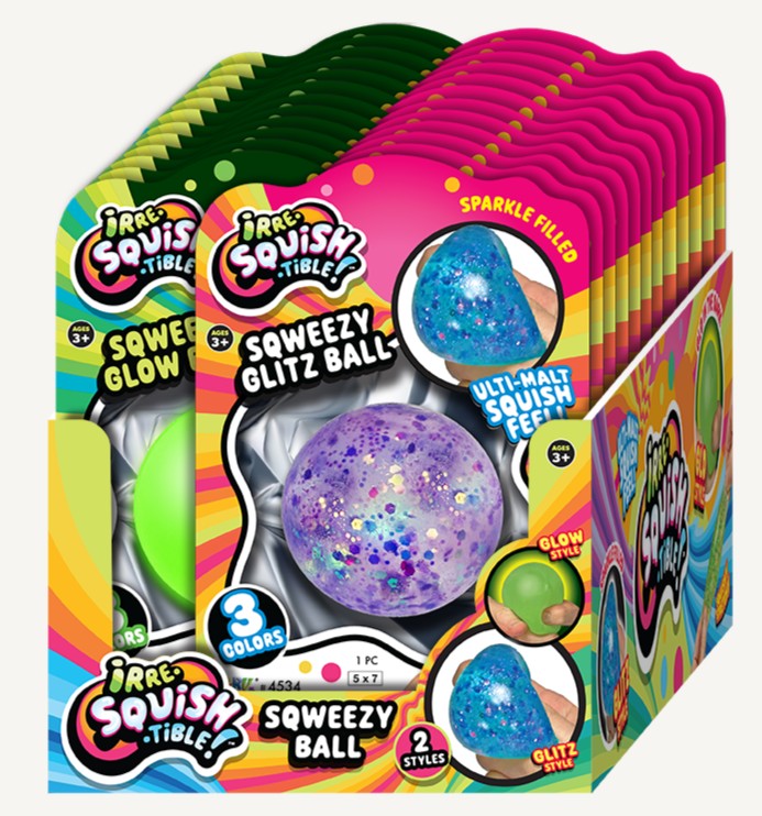 irre-SQUISH-tible Sqweezy Glitz Ball 24ct