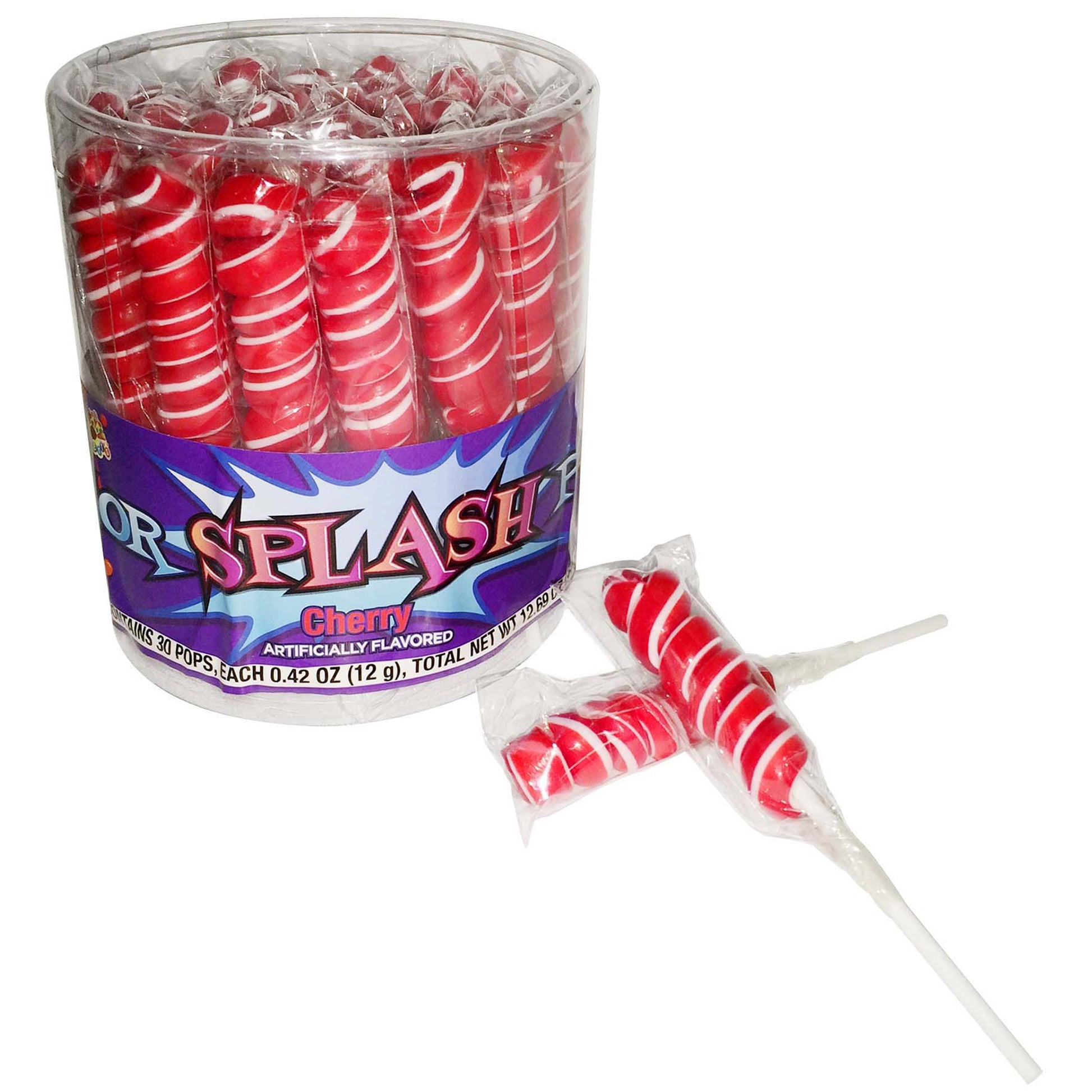 Albert's Color Splash Pops, Bubblegum / Hot Pink 30ct Tub