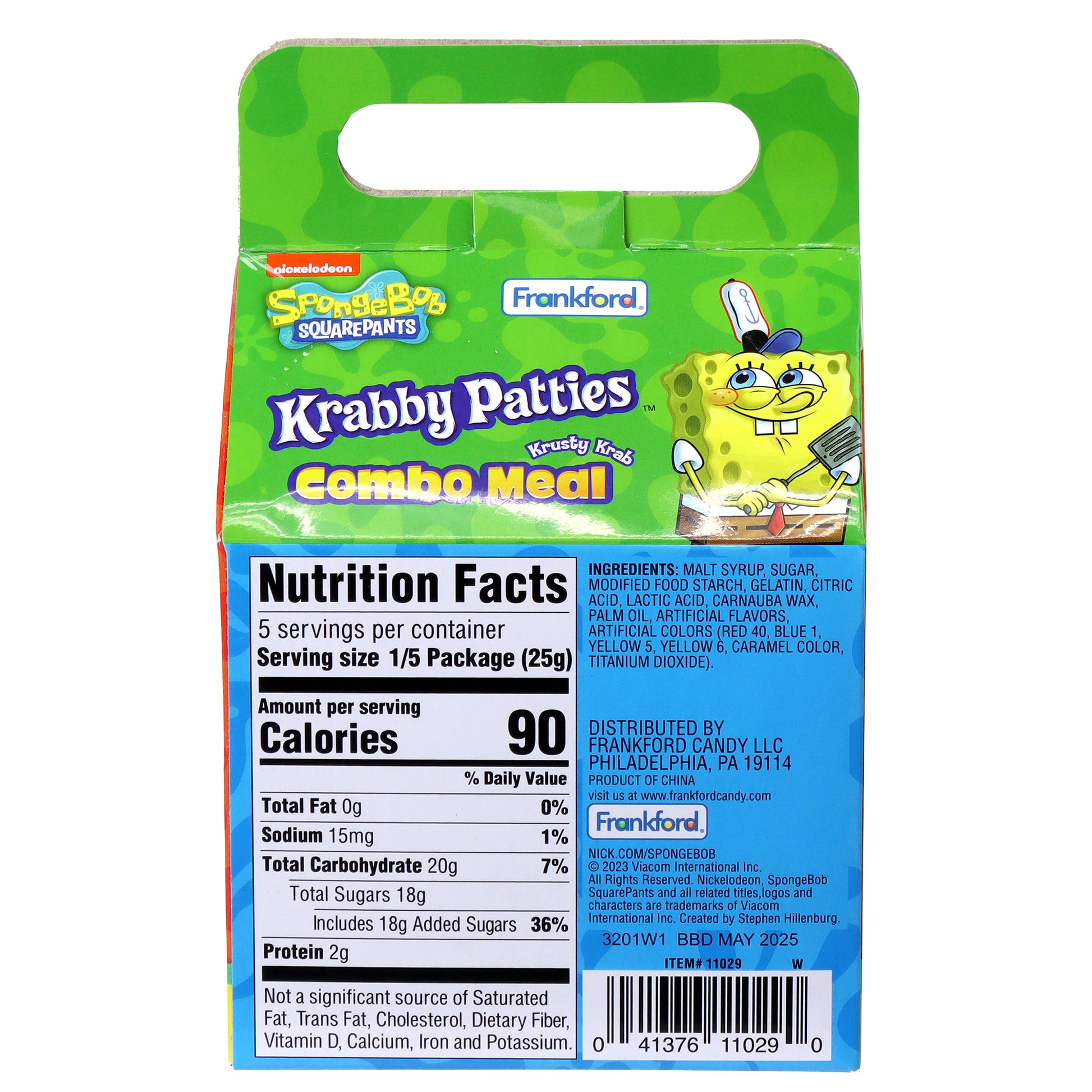 SpongeBob SquarePants Krabby Patties Combo Meal, 4.4oz, 6ct