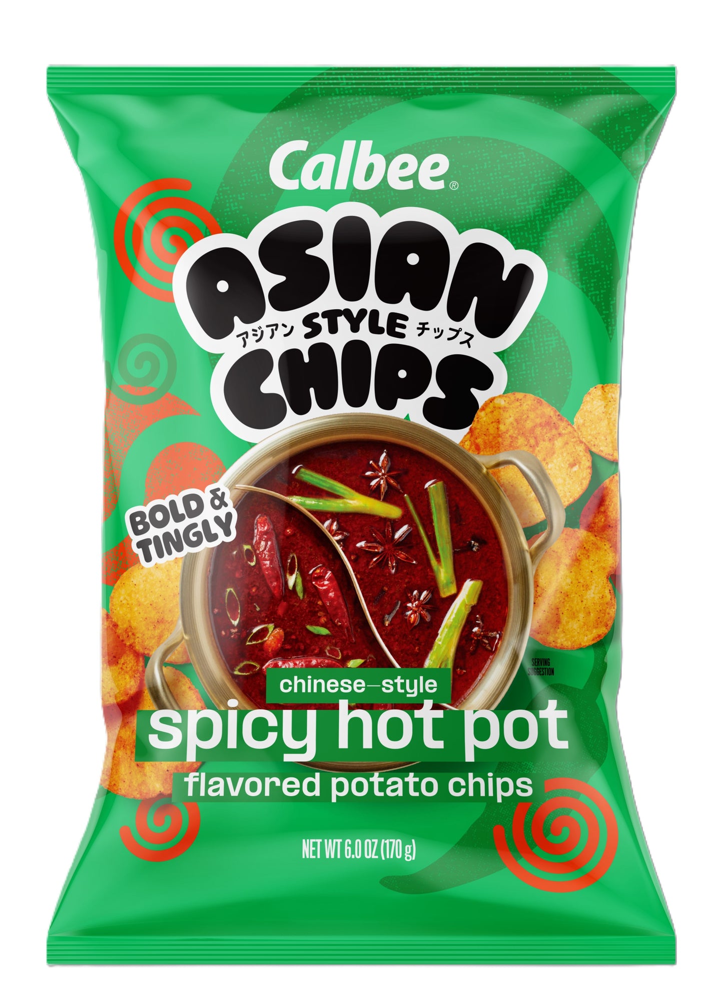 Calbee Asian Chips Chinese Spicy Hot Pot 6oz 12ct