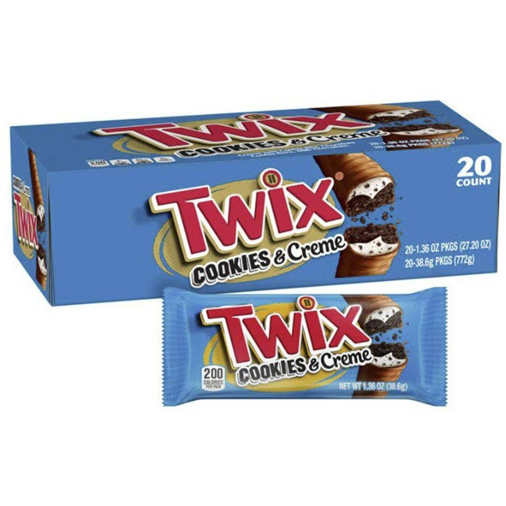 Twix Cookies & Creme, 2.72oz, 20ct Case