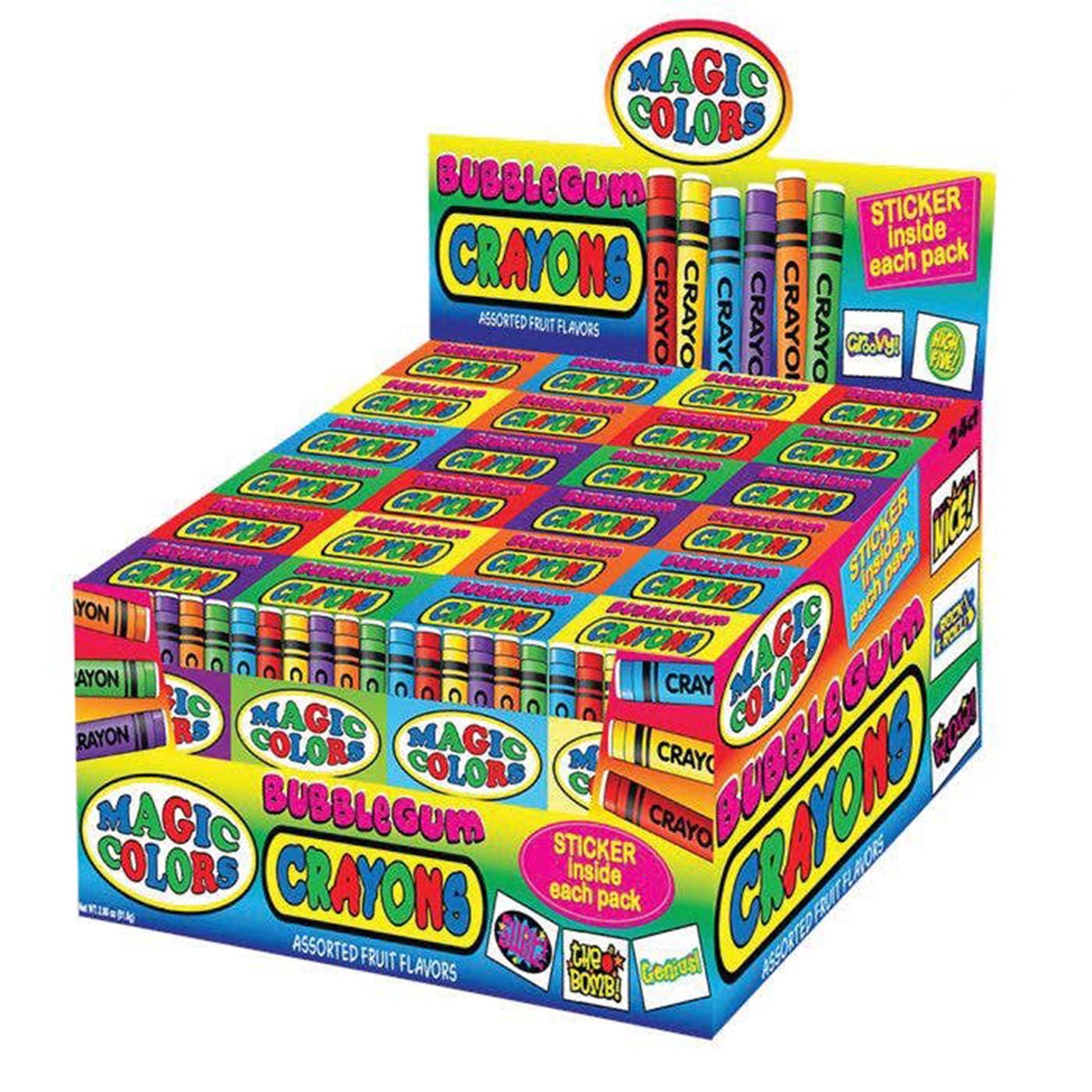 Magic Colors Bubble Gum Crayons, 24ct