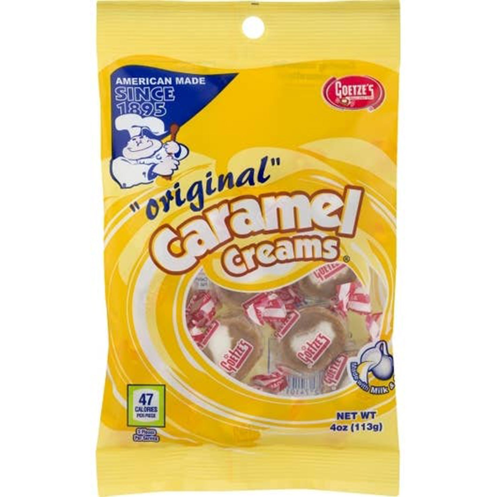 Caramel Creams, 4oz Peg Bag, 12ct Case