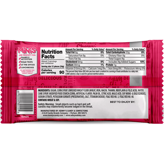 Wiley Wallaby Minis Watermelon Licorice Bites 3.5oz Bag 18ct