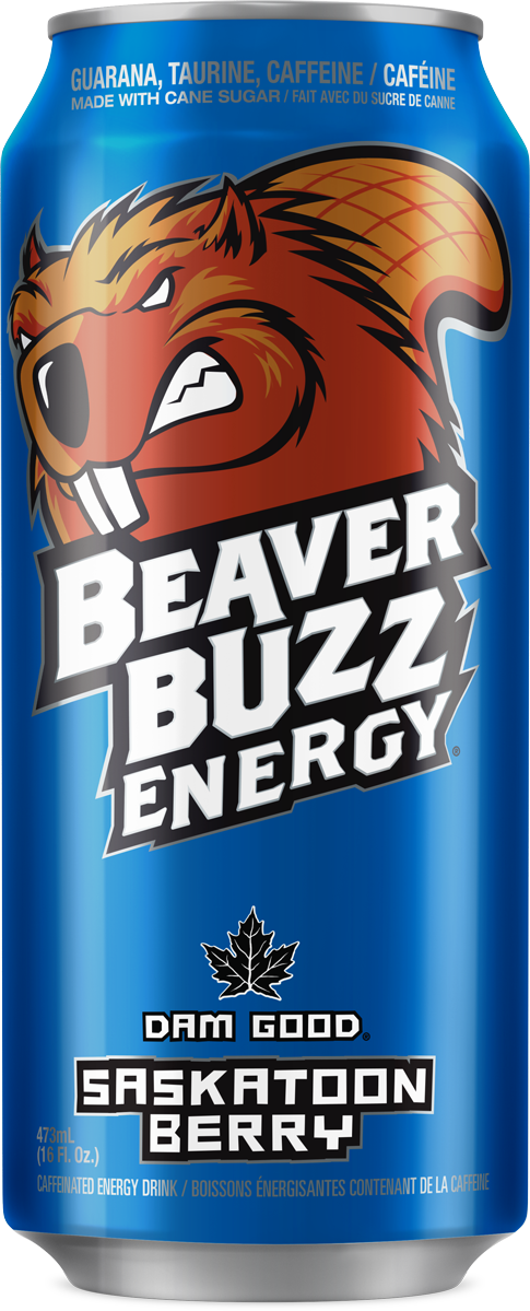 Beaver Buzz Saskatoon Berry Energy, 16 fl oz Can, 12 ct