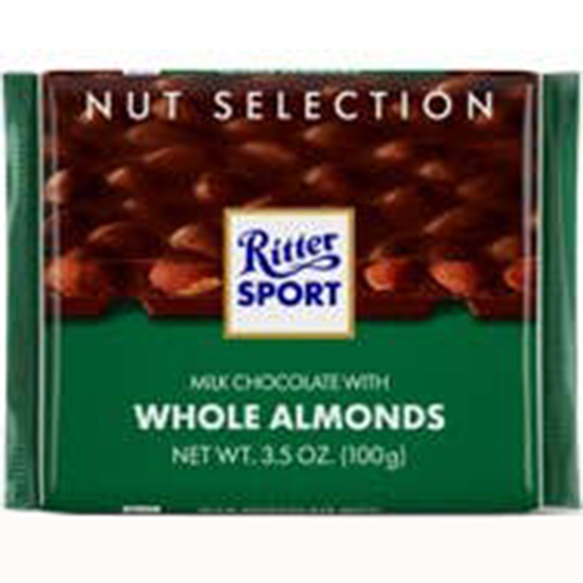 Ritter Sport, Milk Chocolate w/Almonds, 3.5oz, 11ct