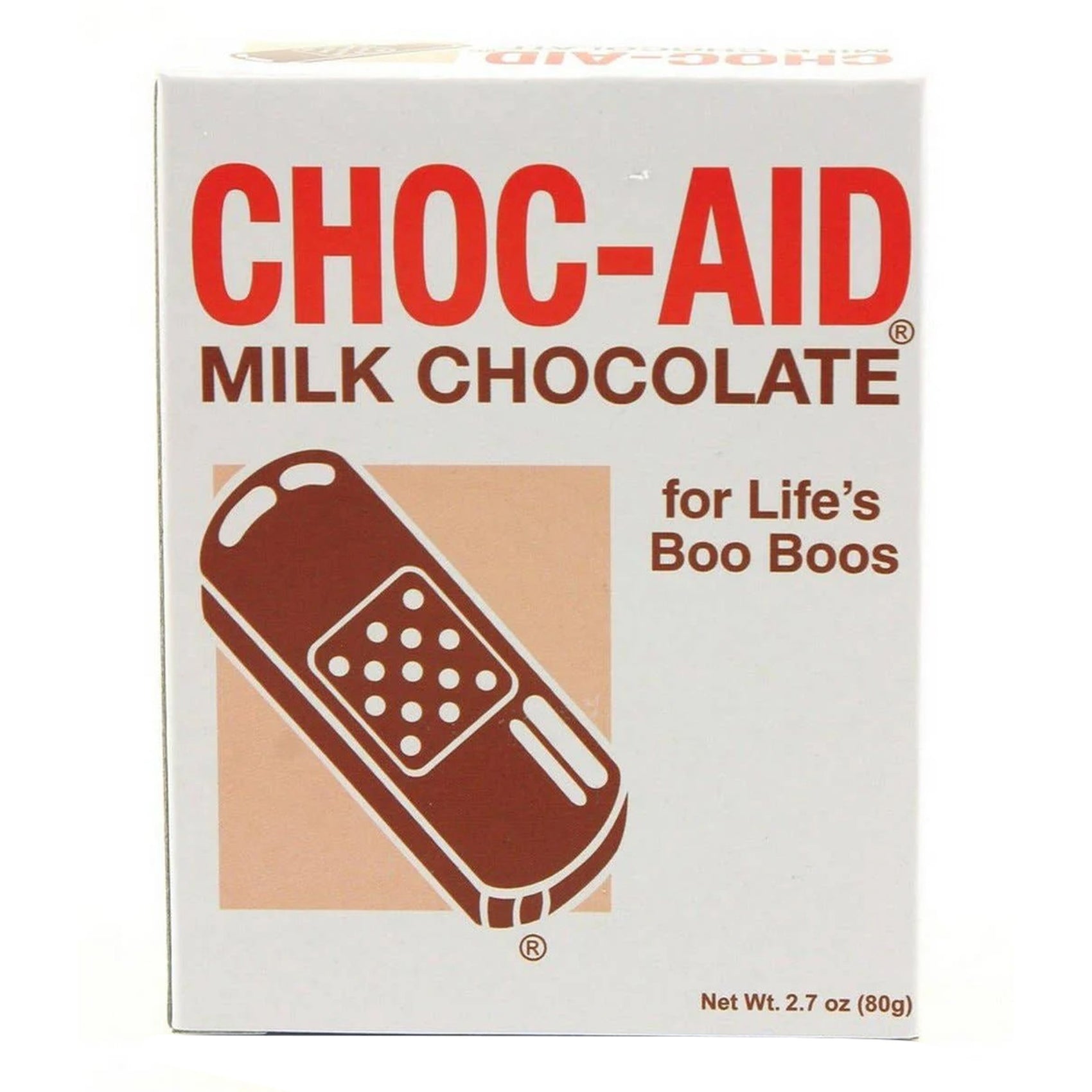 Choc-Aid Bandaids, Milk Chocolate, 2.7oz, 12ct Case