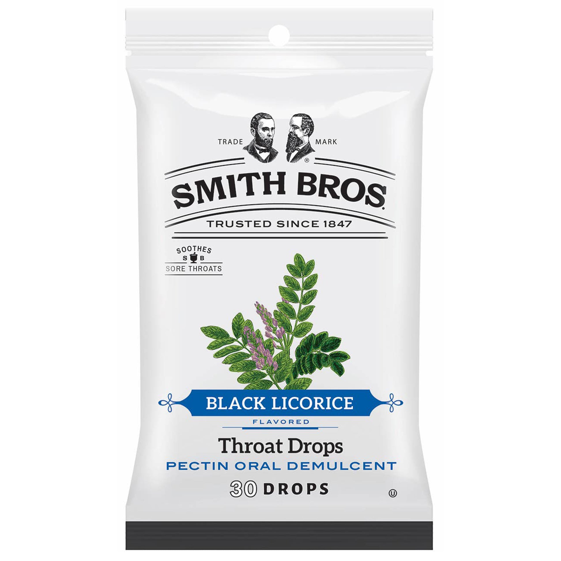 Smith Bros. Throat Drops, Black Licorice, 12ct